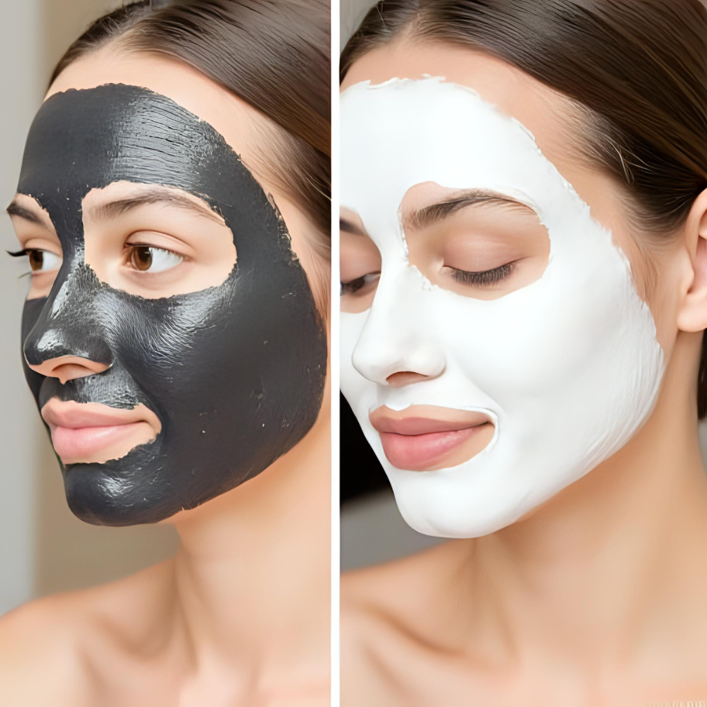 Cleansing and exfoliating face mask or serum first — proper skin care order with face mask for deep cleansing before serum in a 7 step skincare routine.