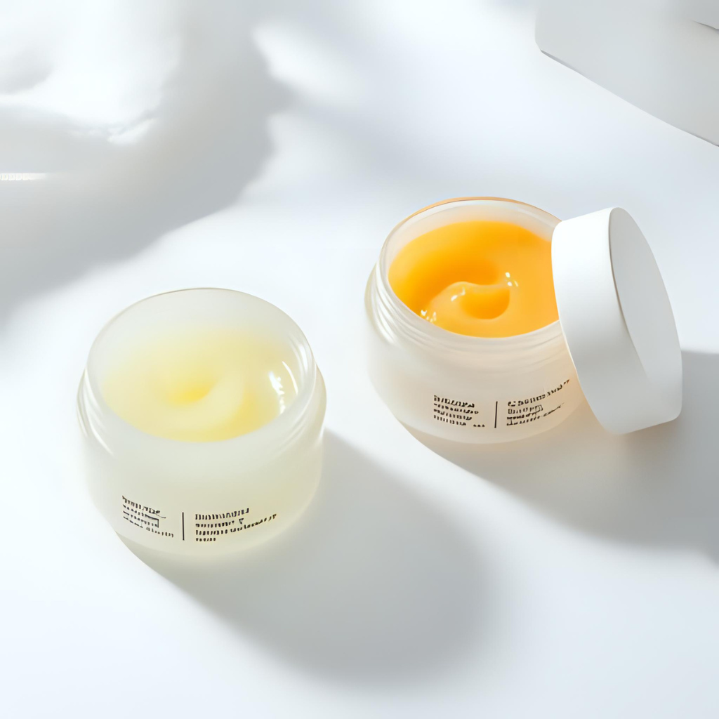 Sleeping face mask as the final step in a nighttime skincare routine showing correct order of skin care with face mask — cleanser, toner, serum, eye cream, and sleeping mask — explaining whether to use face mask or serum first for proper skin care order.