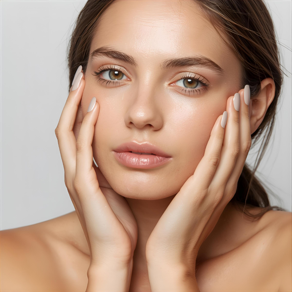Woman with dry, sensitive skin applying a gentle cleanser—illustrating how often to use face cleanser once a day to protect the skin barrier.