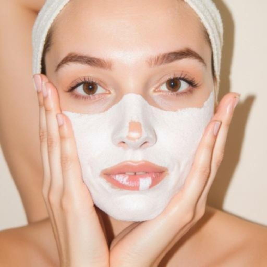 homemade face cleanser powder showing how to apply a face cleansing homemade recipe for gentle daily skin cleansing