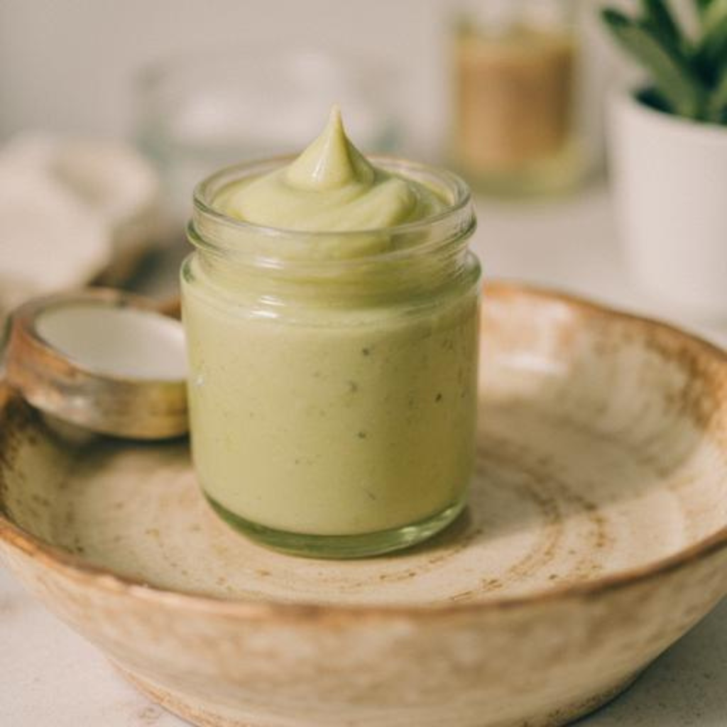 homemade face cleanser for acne made with clay aloe vera and tea tree oil as a natural diy facial cleanser