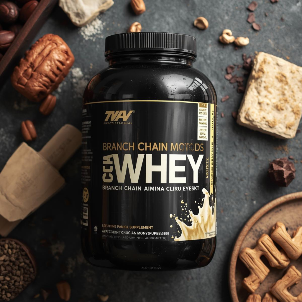 Does protein powder cause pimples? Graphic showing BCAA supplements high in leucine, which may contribute to acne in sensitive individuals.