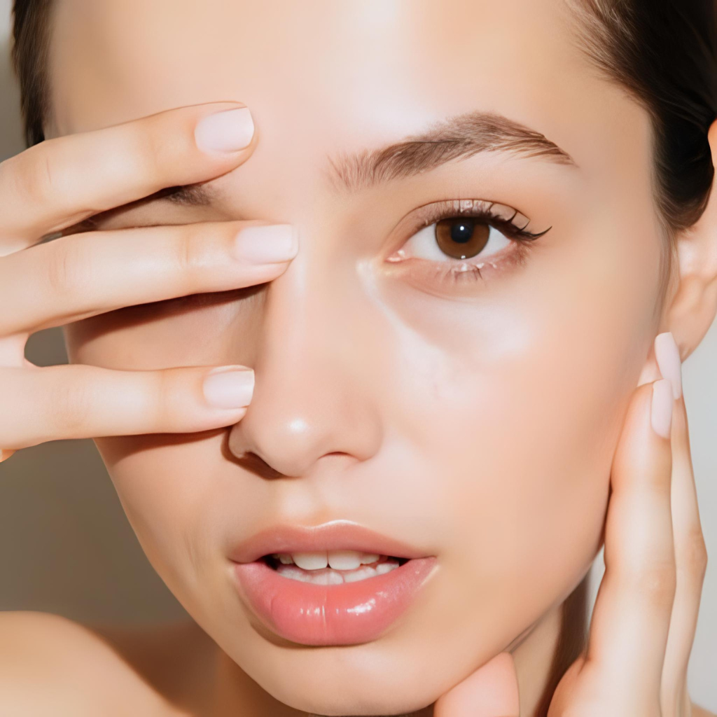 Illustration of the Dicang facial pressure point near the mouth used to lift sagging muscles and improve firmness with face pressure points for glowing skin.