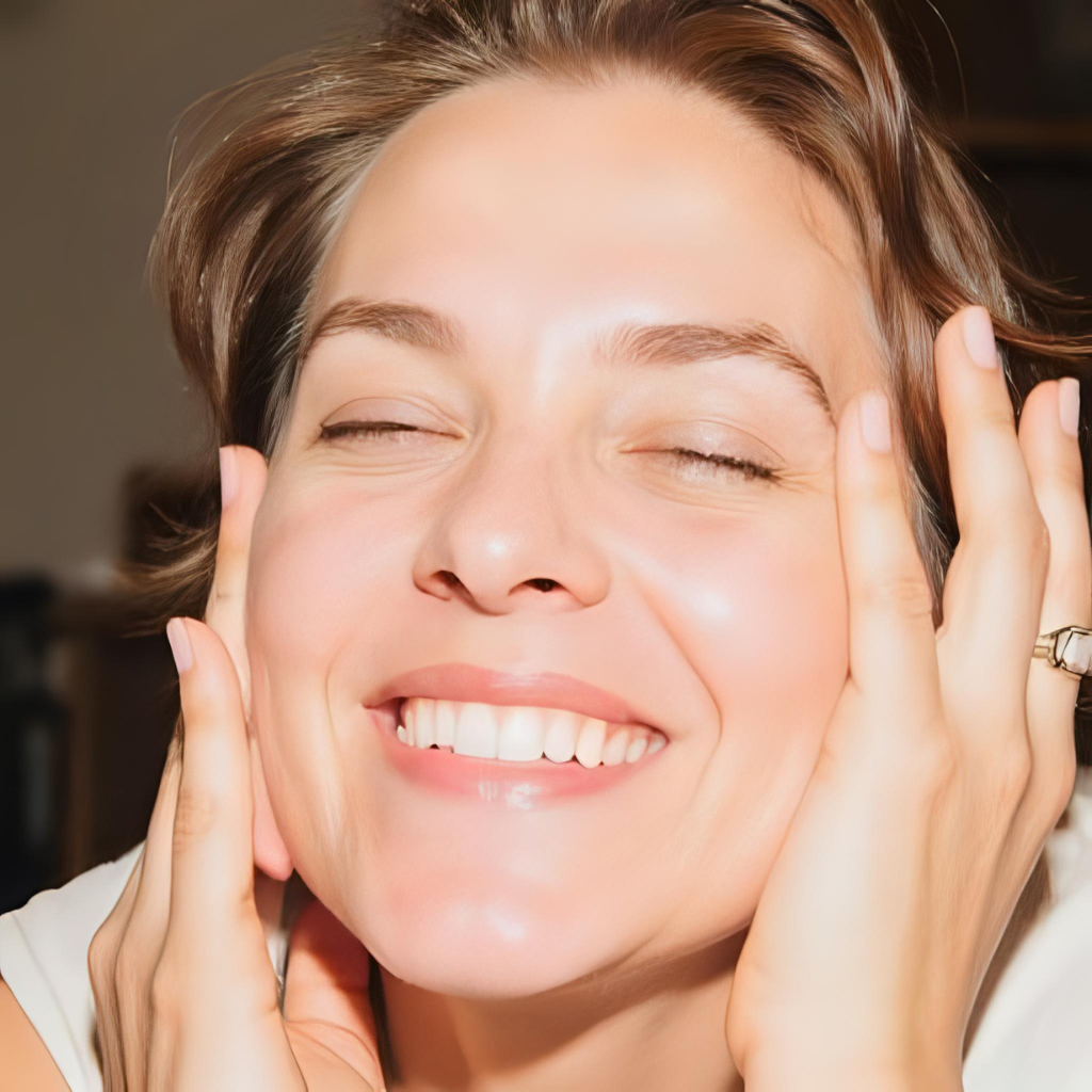 Graphic showing the Si Bai under-eye acupuncture point used to reduce puffiness and dark circles through face pressure points for glowing skin.