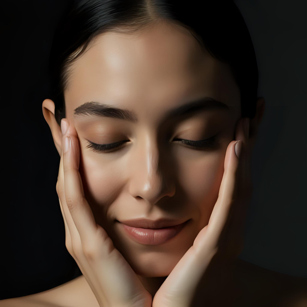 Image highlighting the Taiyang temple acupressure point to relieve eye tension and enhance radiance using face pressure points for glowing skin.