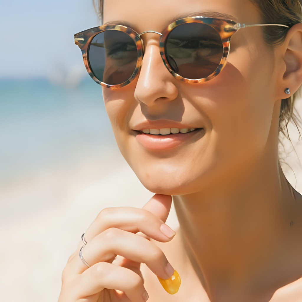 Graphic explaining essential skin care tips in Florida, highlighting sunscreen use and how to glow your skin in Florida with SPF protection.